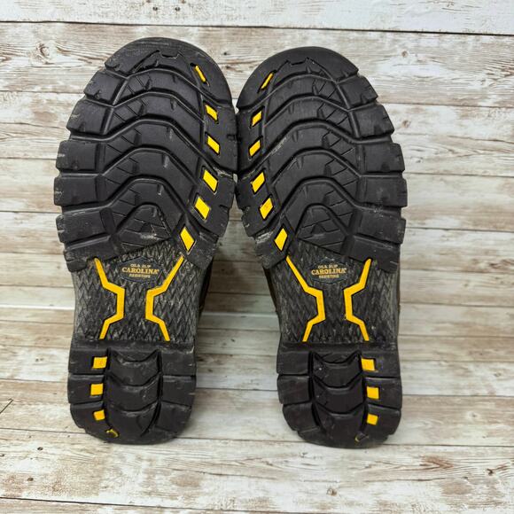 Carolina Brown Leather Oil Resistant Lace Up Steel Toe Work Boots Men's Size 9D - Picture 7 of 8